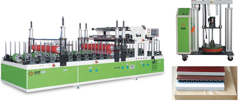 WPC door panel PUR lamination machine